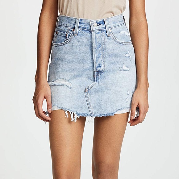 levis deconstructed skirt